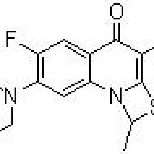 6-fluoro-1-methyl-4-oxo-7-(1-piperazinyl)-4h-[1,3]thiazeto[3,2-a]quinoline-
